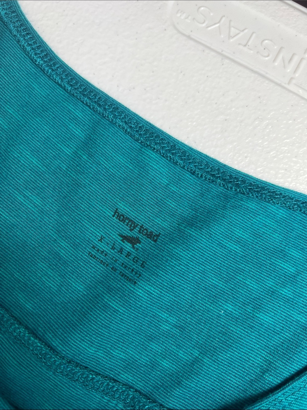 Horny Toad Sz XL Oolong Teal Dress Sleeveless Organic Cotton Blend Outdoors EUC - Picture 3 of 11